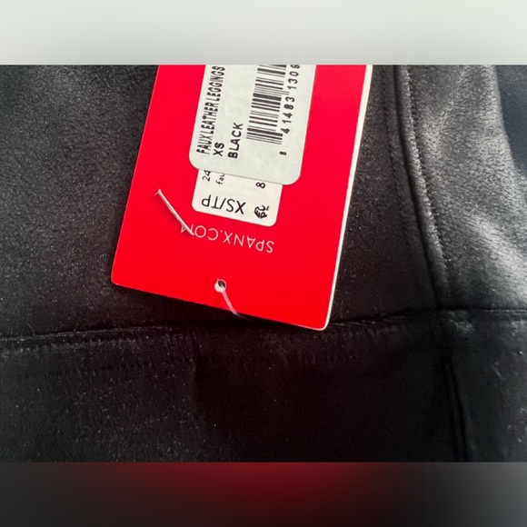 NWT Spanx Faux Leather Leggings XS - Picture 1 of 2